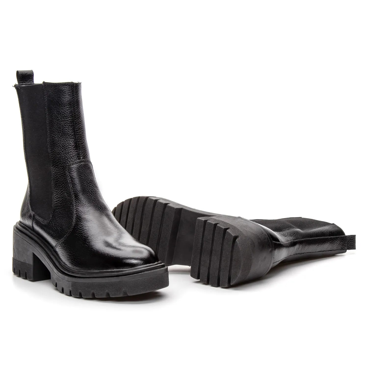 Bota Valora Chelsea Feminina Cano Médio Preta - 3751