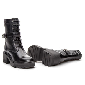 Bota Valora Coturno Feminina Cano Médio Preta - 3752