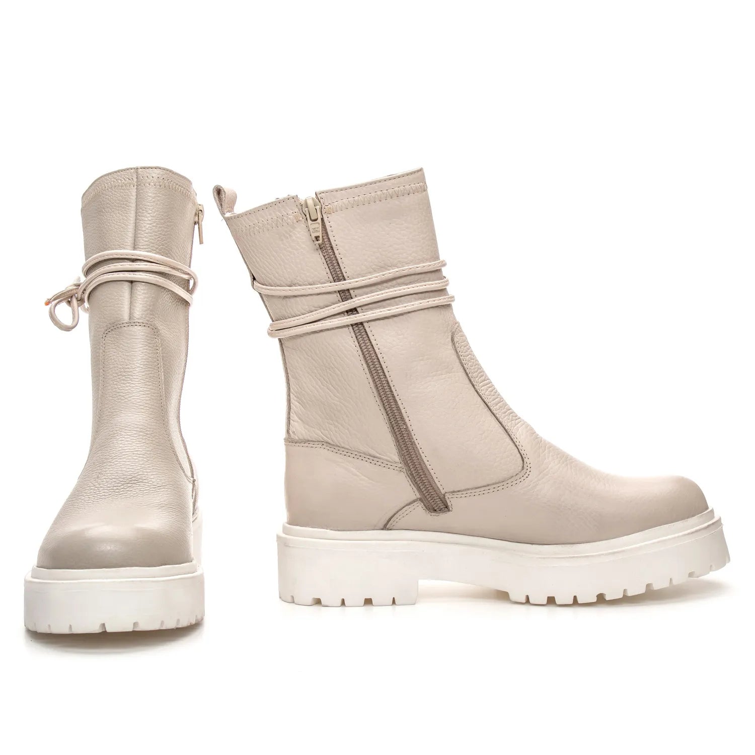 Bota Luxe Feminina Snow Off White - 3852