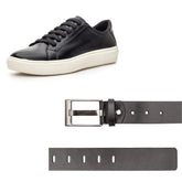 Kit Sapato Masculino Preto + Cinto Preto 100% Couro