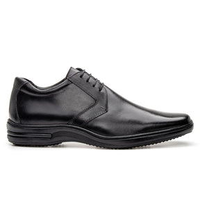 Sapato de Couro Masculino Conforto Vértice Preto EleganceFlex™