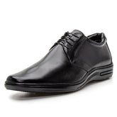 Sapato de Couro Masculino Conforto Vértice Preto EleganceFlex™