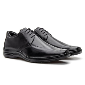 Sapato de Couro Masculino Conforto Vértice Preto PowerStep™