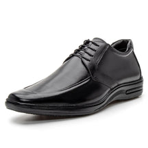 Sapato de Couro Masculino Conforto Vértice Preto PowerStep™