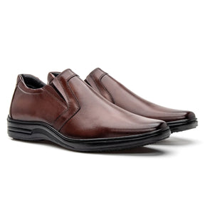 Sapato de Couro Masculino Vértice Tabaco EliteStride™