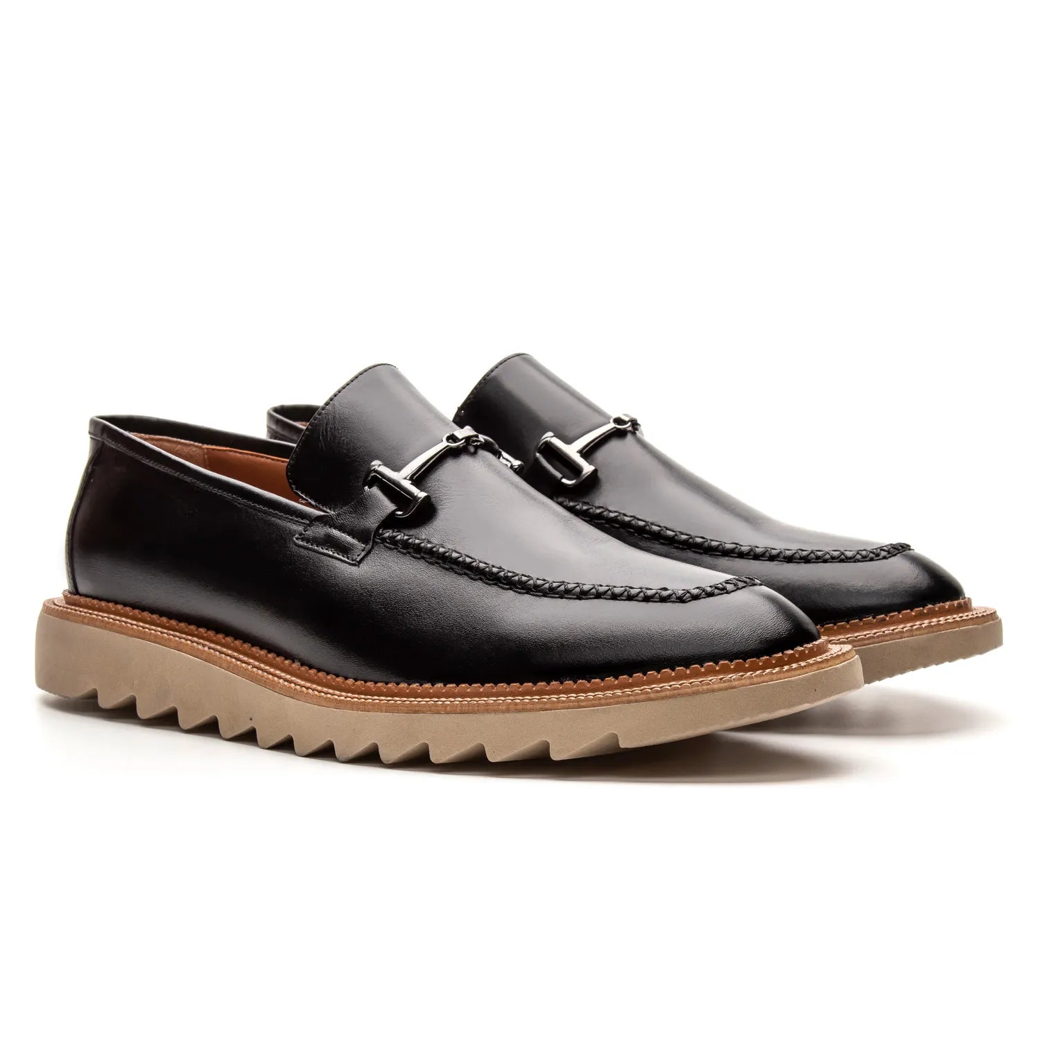 Loafer Valente Tratorado Preto - 3653