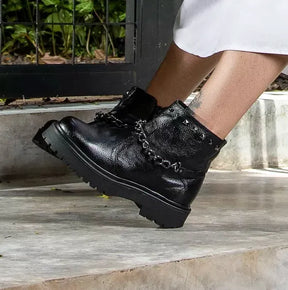 Bota Luxe Feminina Coturno Preta - 3853