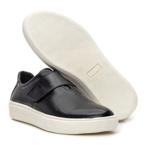 Tênis Casual com Velcro Preto - 5002