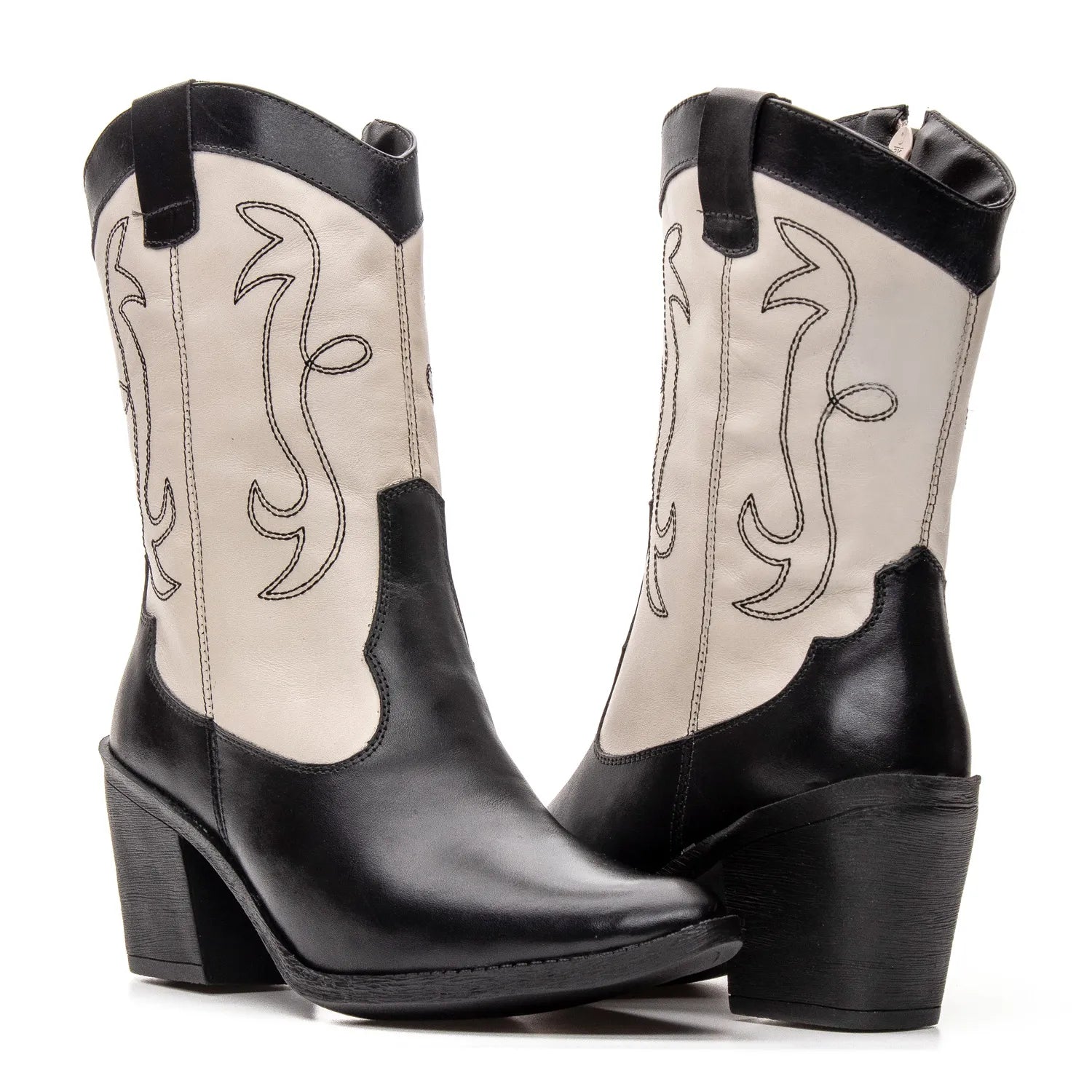 Bota Texas Feminina Preto/Off White - 4500